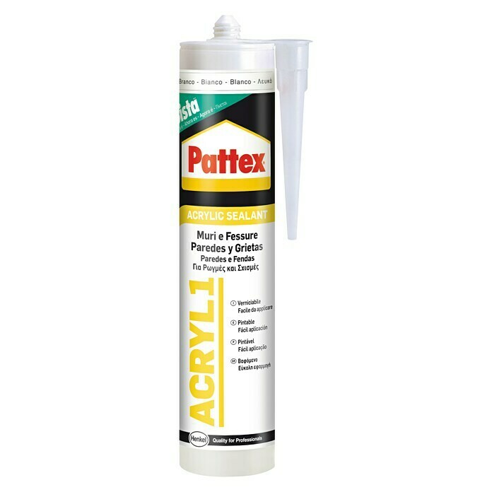 Pattex Sellador de resina Acryl 1  (Blanco, 300 ml)