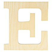 Artemio Letra de madera (Motivo: E, L x An x Al: 11,5 x 1 x 11,5 cm, Madera)