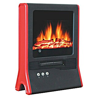 Houston Chimenea eléctrica con termostato (Rojo/Negro, 2.000)