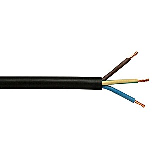 Gumom izolirani kabel (H05RN-F3x0,75, 5 m, Crne boje)