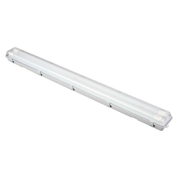 Voltolux LED-Feuchtraum-Lichtleiste (2-flammig, 2 x 18 W, L x H: 120 x 8,6 cm, Neutralweiß, IP65)