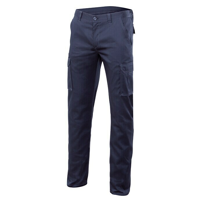 Velilla Pantalones de trabajo Stretch multibolsillos (36, Azul, 16% poliéster, 46% algodón, 38% EMET)