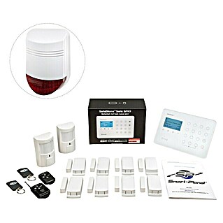 Safe2Home Alarmanlagen-Set SP110 Komplett mit 12 V / 230 V Außensirene (Mit Strom-Außensirene, L x B x H: 195 x 136 x 31 mm)