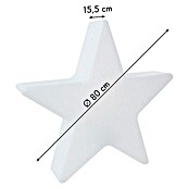 8 Seasons Design Shining Leuchtstern Star (Weiß, Durchmesser: 80 cm, Polyethylen, 9 W)