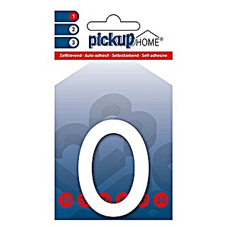Pickup 3D Home Kućni broj Rio (Visina: 6 cm, Motiv: 0, Bijele boje, Plastika, Samoljepljivo)