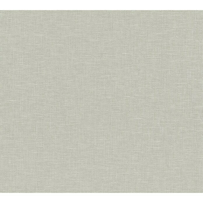 AS Creation Linen Style Vliestapete (Grau, Uni, 10,05 x 0,53 m)