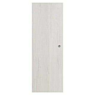 Solid Elements Puerta corredera de madera vinílica Quebec con uñero (82,5 x 203 cm, Blanco/gris, Alveolar)