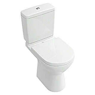 Villeroy & Boch O.novo Stand-WC-Kombination Typ 2 (Mit Spülrand, Ohne Spezialglasur, Spülform: Tief, WC Abgang: Waagerecht, Weiß)