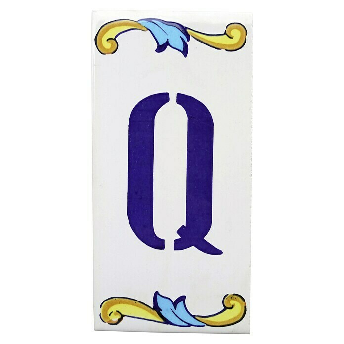 Azulejo de gres Letra Q 