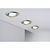 Paulmann LED-Einbauleuchten-Set Base (5 W, Eisen gebürstet, Durchmesser: 9 cm, 3 Stk., GU10)