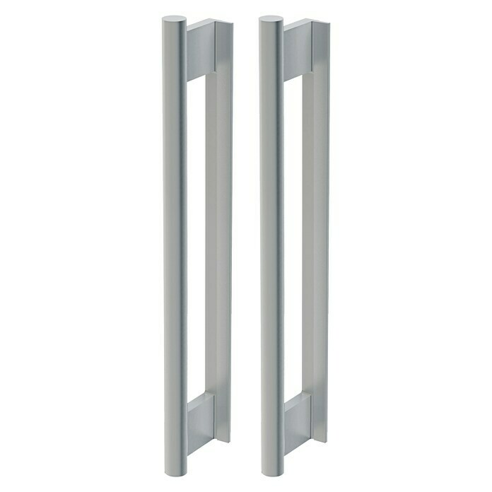 Diamond Doors Griffstangenpaar GS 49016 (Edelstahloptik, Geeignet für: Ganzglas-Schiebetüren, 35 x 2,5 cm)