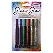 Glorex Hobby Time Klebestift Glitter Glue (Bunt, 6 x 10,5 ml)