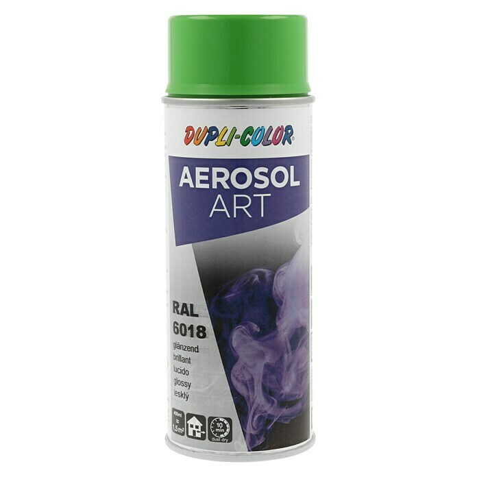 Dupli-Color Aerosol Art Sprühlack RAL 6018 (Glänzend, 400 ml, Gelbgrün)