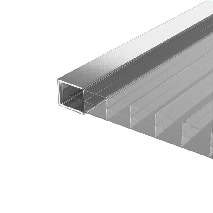 Alu H-Profil für Stegplatten 10 und 16mm Länge 1-1,5m 