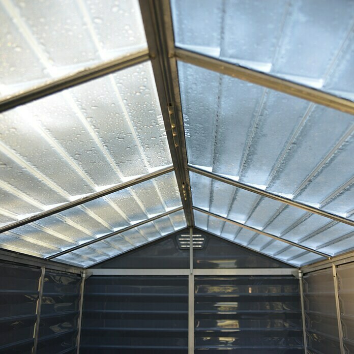 Gerätehaus Skylight (B x T: 1,75 x 2,27 m, Polycarbonat, Mit Bodenplatte)