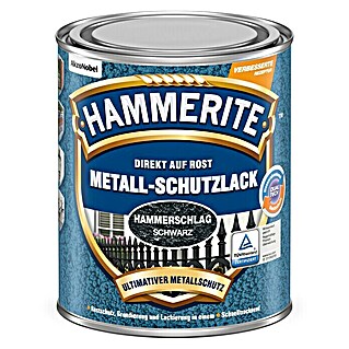 Hammerite Metall-Schutzlack Hammerschlag (Schwarz, 2,5 l, Glänzend, Lösemittelhaltig)