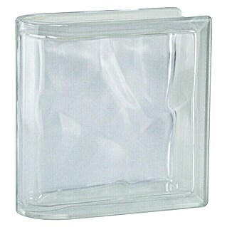 Fuchs Design Bloque de vidrio (Claro, Nube, 19 x 19 x 8 cm, Ladrillo de cristal final)