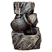 Dobar Zimmerbrunnen (17,2 x 16,2 x 27 cm, Grau/Sand, Mit Pumpe)