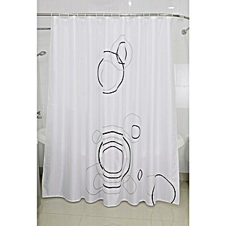Venus Textil-Duschvorhang Rings (240 x 200 cm, Weiß)