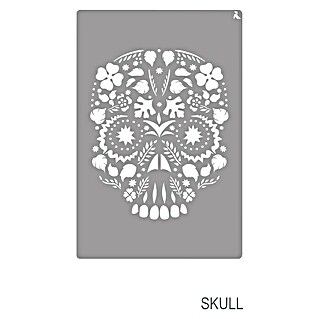 La Pajarita Plantilla decorativa Stencil Skull (Craneal, 20 x 30 cm, Plástico)