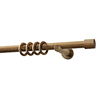 Komplettgarnitur Domo (Länge: 120 cm, Eiche, Wandträger, Form Endstück: Zylinderförmig)