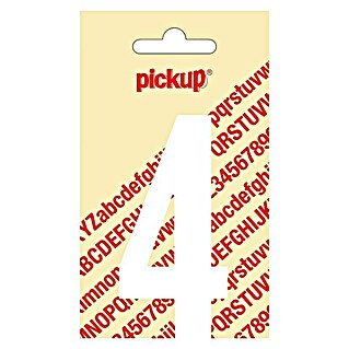 Pickup Sticker (Motief: 4, Wit, Hoogte: 90 mm)