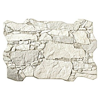 Revestimiento cerámico Wall Rock (40 x 60 cm, Blanco, Efecto piedra)
