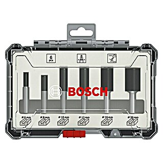 Bosch Frezenset V-groef (6 -delig, Diameter schacht: 8 mm)