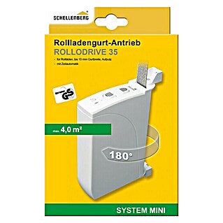 Schellenberg Rollladen-Gurtwickler Rollo Drive 35 (B x H: 39 x 166 mm, Gurtbreite: 14 mm, Zugkraft: 12 kg)