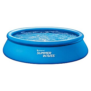 Pool-Set Summer Waves (Ø x H: 396 x 84 cm, 7,29 m³, Blau)