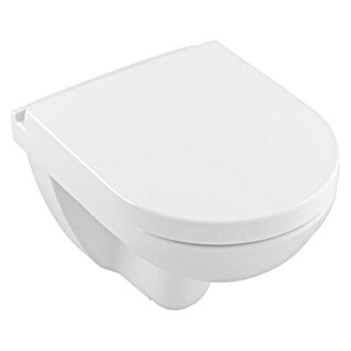 Villeroy & Boch O.novo Wand-WC Compact (Spülrandlos, Mit schmutzabweisender Glasur, Spülform: Tief, WC Abgang: Waagerecht, Weiß)