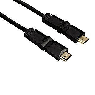 Hama HDMI-Kabel (1,5 m, 90° drehbar, Vergoldete Kontakte)
