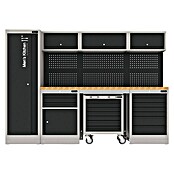 Matador Men´s Kitchen Werkbank-Set MOBILO (B x H: 2.817 x 1.980 mm, Material Arbeitsplatte: Buchenholz)