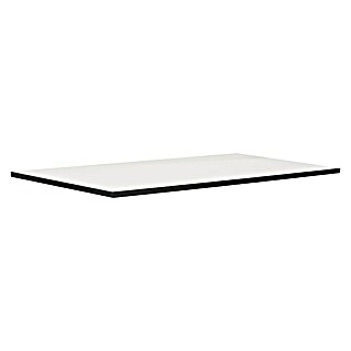 Phönix Chicago Tischplatte (L x B x H: 70 x 160 x 2,5 cm, Weiß, Farbe Rahmen: Schwarz)