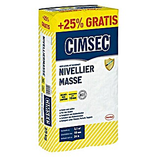 Cimsec Nivelliermasse (25 kg, Schichtdicke: 1 - 10 mm)