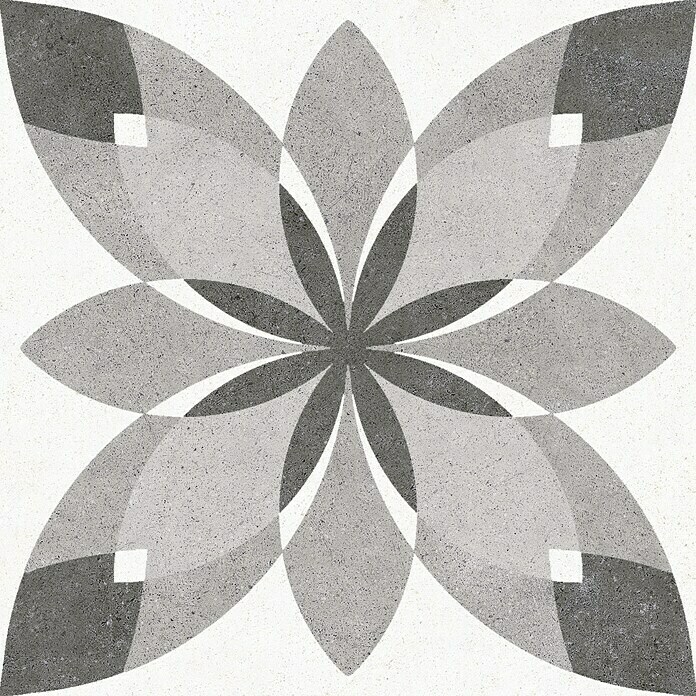 Feinsteinzeugfliese Vintage Mix (25 x 25 cm, Weiß/Grau, Glasiert)