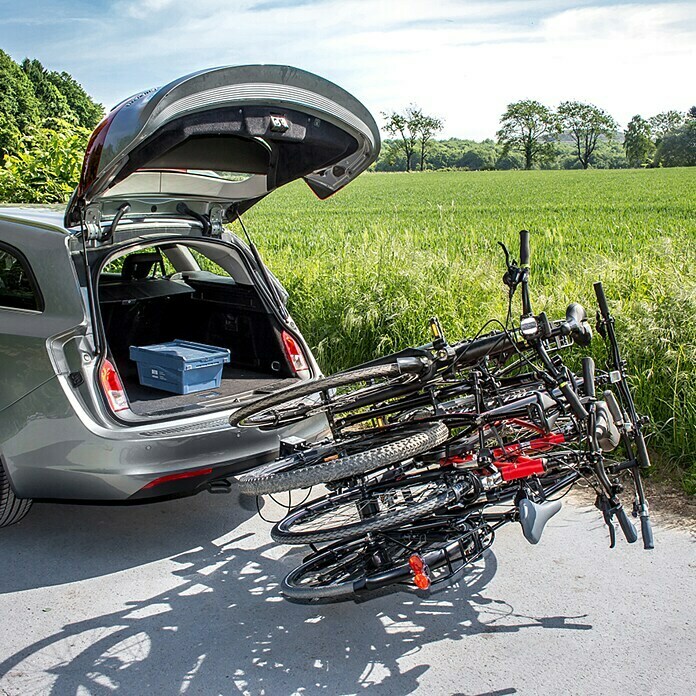 Eufab Fahrradträger Amber IV (Geeignet für: 4 Fahrräder, Traglast: Max. 60 kg, Passend für: Fahrzeuge mit Anhängerkupplung)