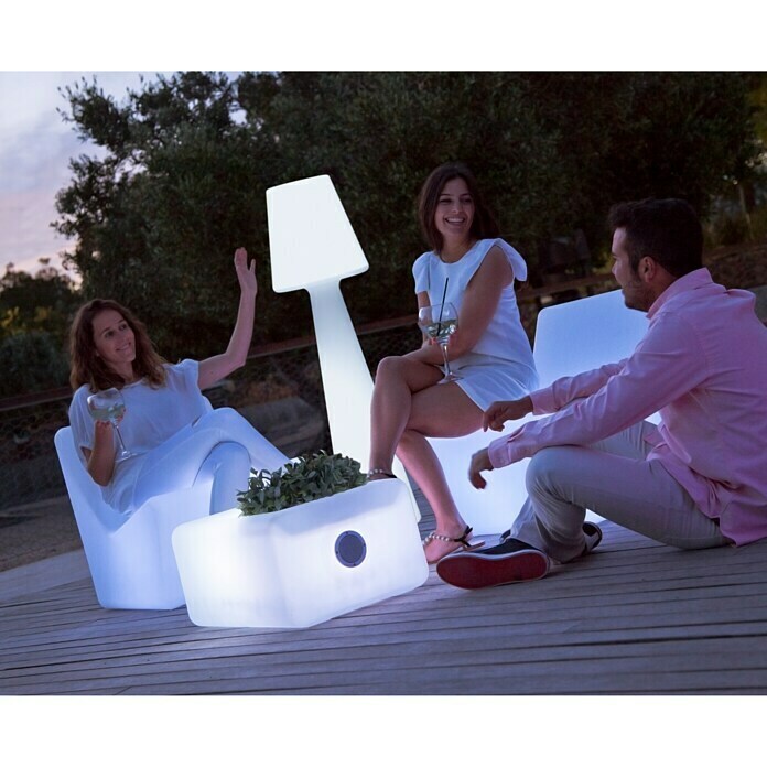 New Garden Lámpara de diseño para exterior LED Lola (2 luces, Blanco frío, Altura: 165 cm)