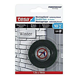 Tesa Montageband (Geeignet für: Mauerwerk, Belastbarkeit: 10 kg/m, 1,5 m x 19 mm)