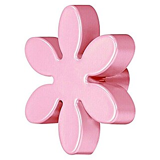 Kinder-Möbelknopf (Typ Möbelgriff: Knopf, Kunststoff, Sonstige, Pink, Ausführungseigenschaft: Blume)