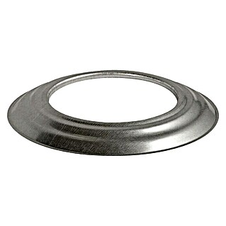 Ofenrohrrosette (Durchmesser: 120 mm, Feueraluminiert, Silber)