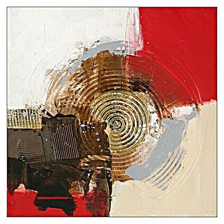 Handgemaltes Bild Handgemalt (Red & Brown I, B x H: 40 x 40 cm)