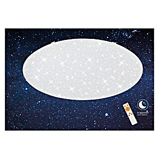 Briloner LED-Deckenleuchte rund Sterne (40 W, Ø x H: 495 mm x 9,6 cm, Weiß, Warmweiß)