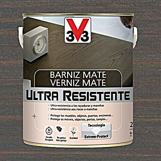V33 Barniz para madera Mate Ultra Resistente (Wengué, Mate, 2,5 l)