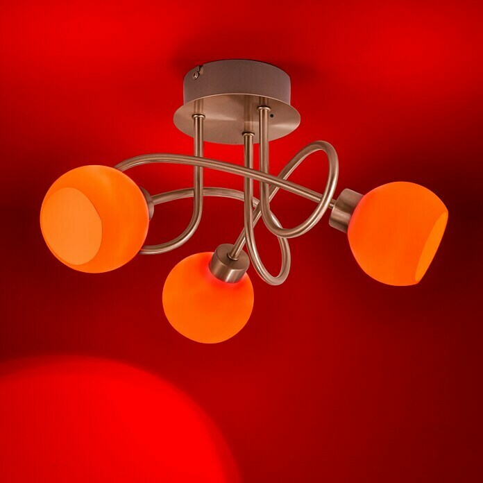 LeuchtenDirekt Lola LED stropna svjetiljka Lotta (S 3 žarulje, 3 x 3,5 W, RGB, Promjer: 37,5 cm)
