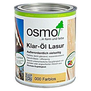 Osmo Holzschutz Öl-Lasur Klar (Farblos, 750 ml, Seidenglänzend)