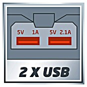 Einhell Power X-Change USB-Akku-Adapter TE-CP 18 Li (2 USB-Anschlüsse, Passend für: Einhell Power X-Change Akkus)
