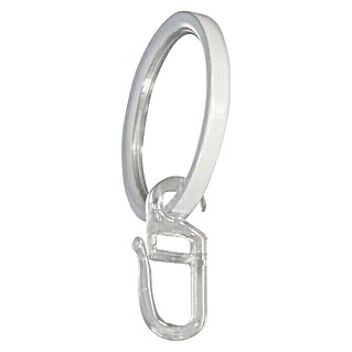 Expo Ambiente Ravni prsten za zavjese (Bijele boje, Prikladno za: Šipke za zavjese Ø 20 mm, 10 Kom.)