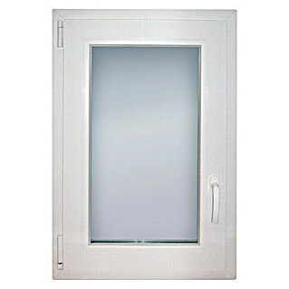Solid Elements Set de ventana de PVC Practicable-Oscilobatiente (60 x 90 cm, Izquierda, Blanco, Sin persiana)