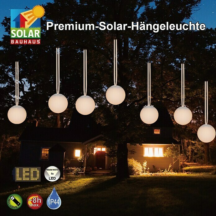 LED Solar Leuchte Mosaik Design Außen Hänge Lampe Garten Beleuchtung Living-XXL 
